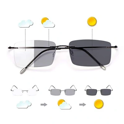 Afbeelding van Multifocus progressieve fotochromische leesbril met blauwlichtblokkering, multifocale computerzonnebril, anti glare zonnebril, vermoeidheid van de ogen,