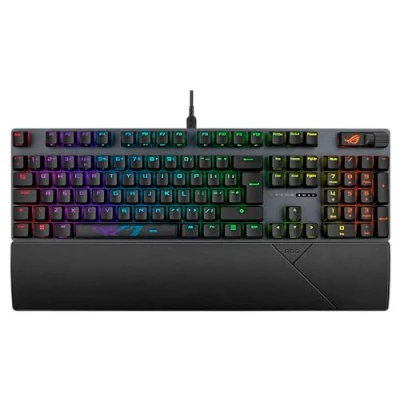 Afbeelding van ASUS ROG Strix Scope II Mechanisch toetsenbord, NX Snow schakelaars, ABS toetsenbordtoetsen, multifunctionele bedieningselementen en polssteun, AZERTY