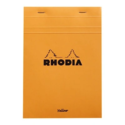 Image de RHODIA BLOC N16 YELLOW Q5 ORANGE 80F