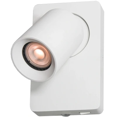 Afbeelding van Artdelight Wandlamp Megano 1 lichts wit
