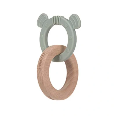 Afbeelding van Laessig Wood / Sillicone Little Chums Bijtring Mouse