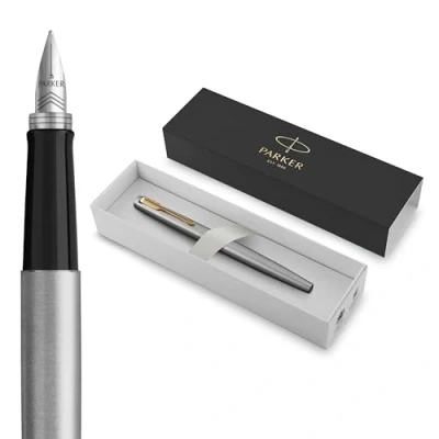 Afbeelding van Parker Jotter Stainless steel GT Vulpen Schrijfwijze: Kleur: Staal De Vulpenwereld
