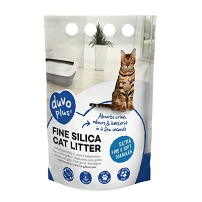 Afbeelding van Duvoplus Kattenbakvulling Kat Premium Fijne Silica 0,5 1,5mm 5l 2kg Wit 1st