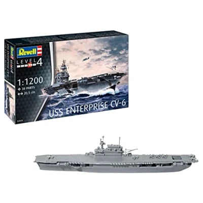 Afbeelding van 1:1200 Revell 05824 USS Enterprise CV 6 Ship Plastic Modelbouwpakket
