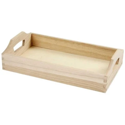 Afbeelding van Dienblad Creotime hout 30x17x5cm