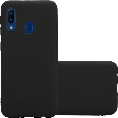 Afbeelding van Cadorabo Hoesje geschikt voor Samsung Galaxy A10e / A20e in CANDY ZWART Beschermhoes gemaakt van flexibel TPU silicone Case Cover