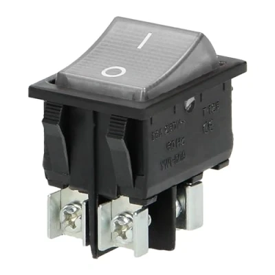 Afbeelding van Miratic schakelaar met controlelampje, 12 V, verlichte knop, aan/uit knop tuimelschakelaar, voor installatie in de cockpit of stekkerdoos (zwarte behuizing, neutrale knop)