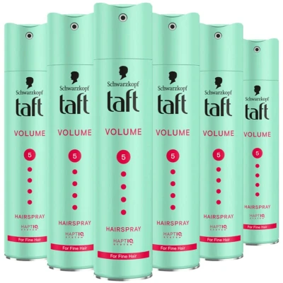 Afbeelding van Taft Styling Hairspray Volume Mega Strong 6x 250ml Voordeelverpakking