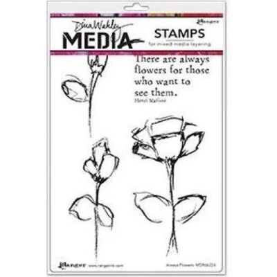 Afbeelding van Ranger Dina Wakley media cling stamp always flowers