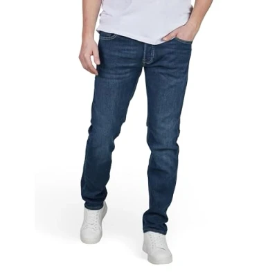 Afbeelding van JACK &amp; JONES JJIGLENN Heren Jeans Stretch Slim Fit Blauw Zwart Maat 30 31 32 33 34 36 38, Blue Denim (Cb 142)