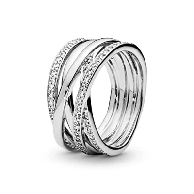 Afbeelding van Pandora ring zilver 925 zirkonia 190919CZ 54,