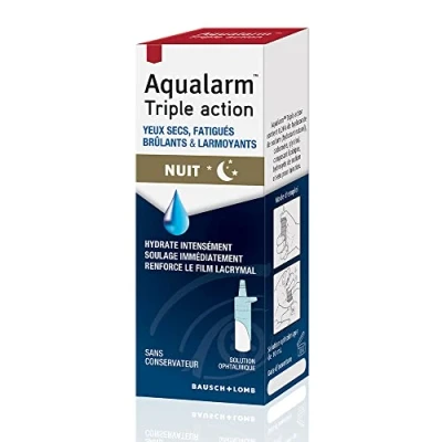Afbeelding van Bausch &amp; Lomb Drievoudige actie droogheid en vermoeidheid nacht, 10 ml Aqualarm