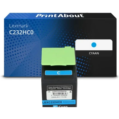 Afbeelding van Huismerk Lexmark C232HC0 Toner Cyaan Hoge capaciteit