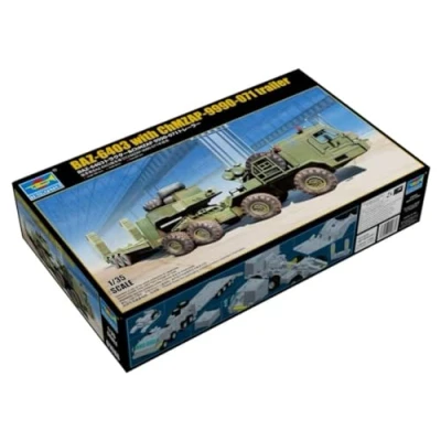 Afbeelding van 1:35 Trumpeter 01086 BAZ 6403 with ChMZAP 9990 071 trailer Plastic Modelbouwpakket