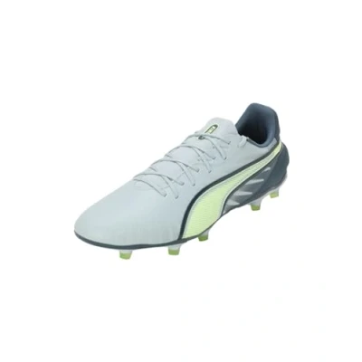 Afbeelding van Puma KING Match FG/AG Voetbalschoenen met kunststof noppen, Heren, Maat: 44.5, Frosted dew/fizzy apple/gray skies Imitatieleer/ textiel