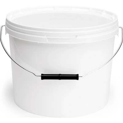 Afbeelding van Garronda Emmer Met Deksel 10 L Verpakkingsemmer Emmertje Rond Wit GD PL BIS Whit