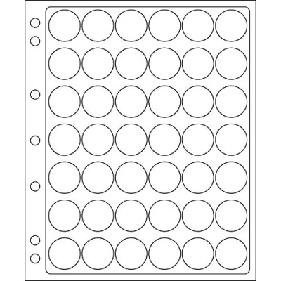 Afbeelding van Leuchtturm Leuchtturm, ENCAP, Bladen (4 rings) geschikt voor Champagne capsules Ø 32,5 mm. (42 st.) Transparant afm: 240x282 per 2 st.