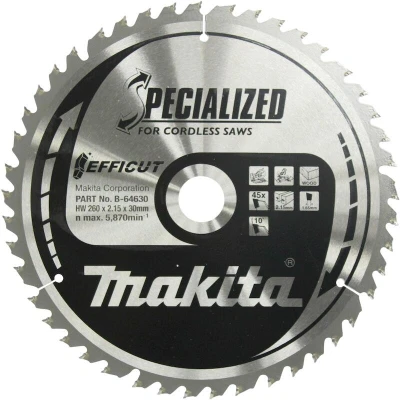 Afbeelding van Makita AfkortZaagblad Hout 260x30x2,15 45T B 64630