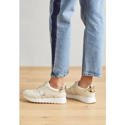 Afbeelding van Tamaris Sneakers laag ivory, Dames, Maat: 40, Ivory Imitatieleer/ textiel