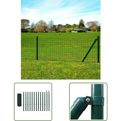 Afbeelding van VidaXL Hek 25x1,5 m staal groen