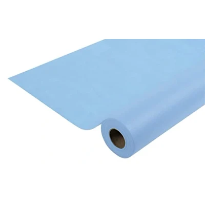 Afbeelding van Pro Nappe Ref R782528I, spunbond niet geweven tafelkleed voor éénmalig gebruik, scheurbestendig, waterafstotend en afveegbaar materiaal, 25 m lang x 1,20 breed, turquoise blauw