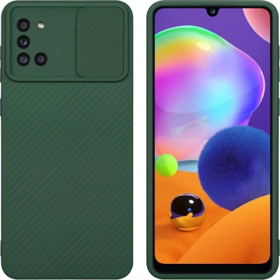 Afbeelding van Cadorabo Hoesje geschikt voor Samsung Galaxy A31 in Bonbon Groen Beschermhoes van flexibel TPU silicone Case Cover en met camerabescherming