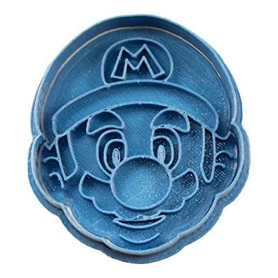 Afbeelding van Cuticuter Mario Bros uitsteekvorm van kunststof, 8 x 7 1,5 cm, blauw