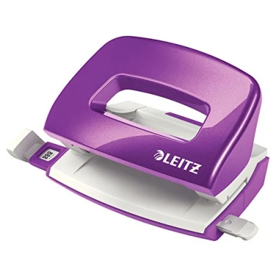 Afbeelding van Leitz WOW Mini Perforator Perforeert Tot 10 Vel Voor Mappen En Ringbanden Ideaal Thuiskantoor/Thuiswerkplek Paars