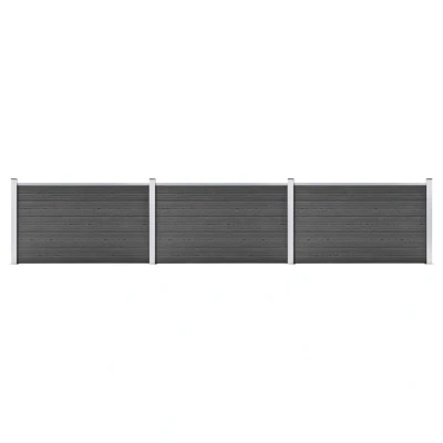 Afbeelding van Schuttingpanelenset 526x105 cm HKC zwart