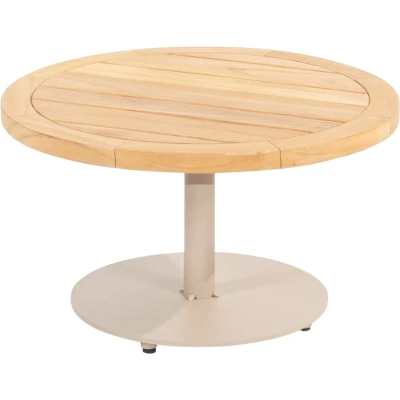 Afbeelding van Volta teak salontafel centrale poot latte 60 cm dia. H35 4SO