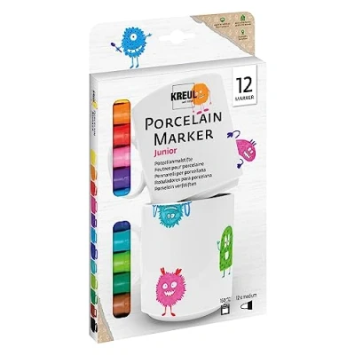 Image de Kreul Set De 12 Marqueurs Porcelaine Hobby Line Pte 1 3 Mm
