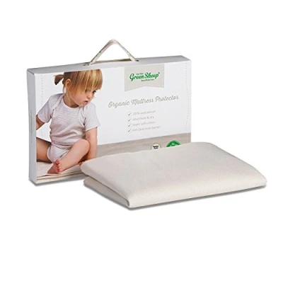 Afbeelding van The Little Green Sheep Organische waterdichte matrasbeschermer voor wieg, reiswieg, 30 x 70 cm