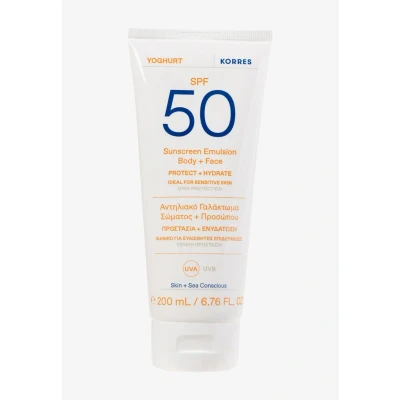 Afbeelding van Korres Sunscreen Emulsion BODY + FACE SPF50 Zonnebrandcrème, Maat: 200 ml,