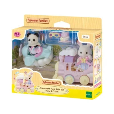 Afbeelding van Sylvanian Families 5819 Pretpark speelset vliegtuig &amp; trein