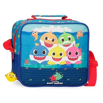 Afbeelding van Bébé Haai Happy Family Toilettas, aanpasbaar aan trolley, met schouderriem, Blauw, 23 x 20 9 cm, polyester, kindermode, Kindermode