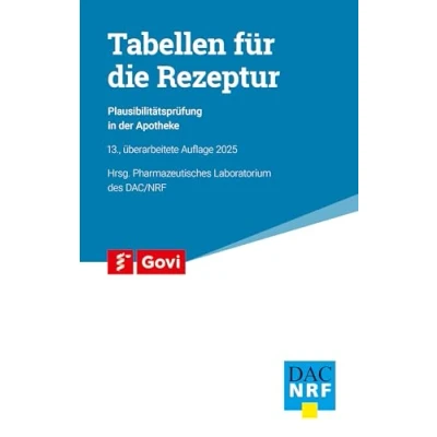 Afbeelding van Tabellen für die Rezeptur