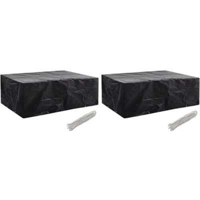 Afbeelding van vidaXL Tuinmeubelhoezen 2 st 8 ogen 242x162x100 cm
