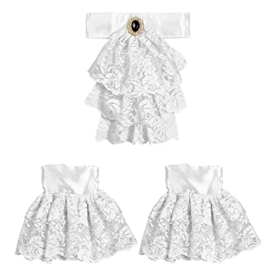 Afbeelding van WIDMANN Lace JABOT MET GEM &amp; CUFFS