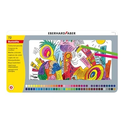 Afbeelding van Kleurpotloden Eberhard Faber metaaletui 72 stuks