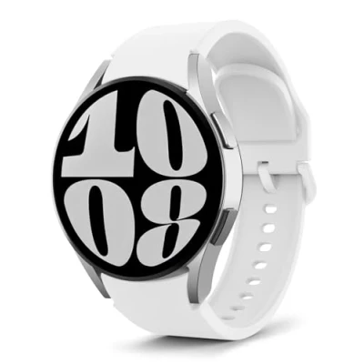 Afbeelding van MoKo flexibele siliconen reservearmband, compatibel met Samsung Galaxy Watch 7 FE 6 5 4 40 mm/44 mm, Classic 43 mm/47 Pro 45 42 mm/46 20 1 stuk