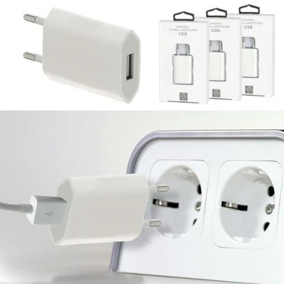 Afbeelding van set van 3 USB C snelladers 5V 1A 10W 220V 56 60Hz Kunststof wit Voedingsadapter (1 snelladers)
