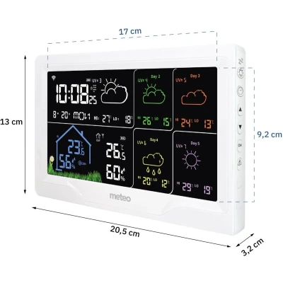 Afbeelding van Weerstation binnen/buiten temperatuur luchtvochtigheid barometer