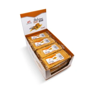 Afbeelding van XXL Nutrition Delicious Oat Bar Havermoutreep Supplement Reep van Havemout Gezonde Snack 12 Pack Caramel