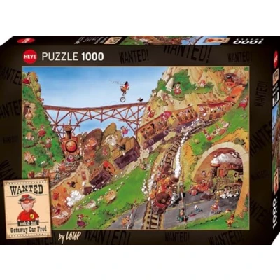 Afbeelding van Puzzel 1000 stukjes Getaway Car Fred,Wanted! Heye
