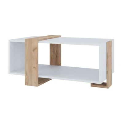Afbeelding van Vicco AvenSalontafel 91.5 x 52 cm Eik wit/goud