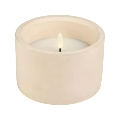 Afbeelding van Led kaars voor buiten Lumineo Ø 12 x 8 cm (Beton, Beige)