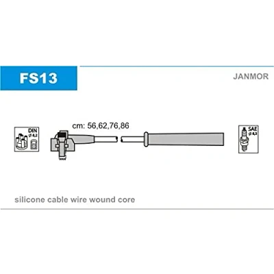 Afbeelding van JANMOR FS13 Bougiekabelset FORD: Escort 4 Cabriolet, FIESTA 3, 6