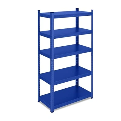 Afbeelding van Relaxdays stellingkast blauw staal stellingrek 875 kg voorraadkast 5 planken