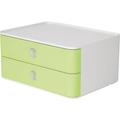 Afbeelding van Han Ha 1120 80 Smart Box Allison Met 2 Lades Limoen Groen, Stapelbaar