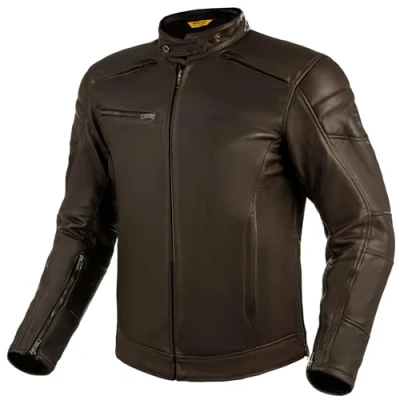 Afbeelding van SHIMA Blake Bruin Leren Motorjas Maat XL Jas